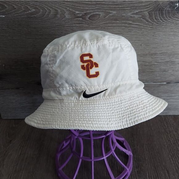 Nike USC Trojans Reversible White/Gray Camo Bucket Hat with Logo - Picture 3 of 4